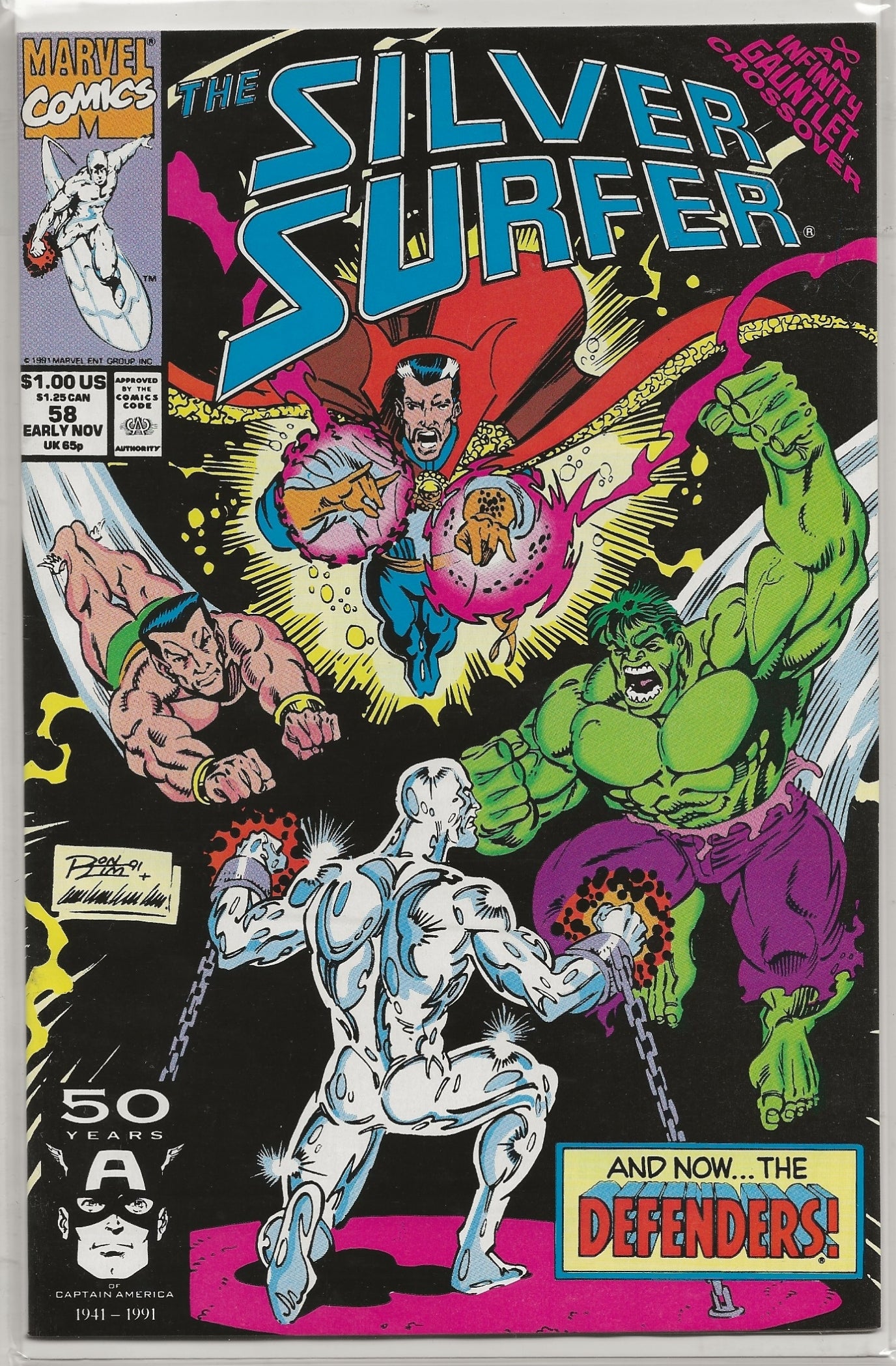 Silver Surfer #58 1991 Marvel: Ron Lim Cover