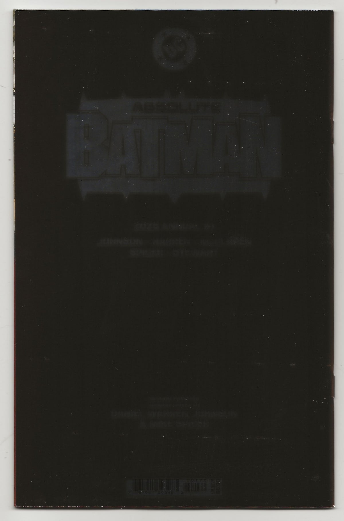 Absolute Batman 2025 Annual #1 | Nick Dragotta Midnight Foil Variant | DC Comics