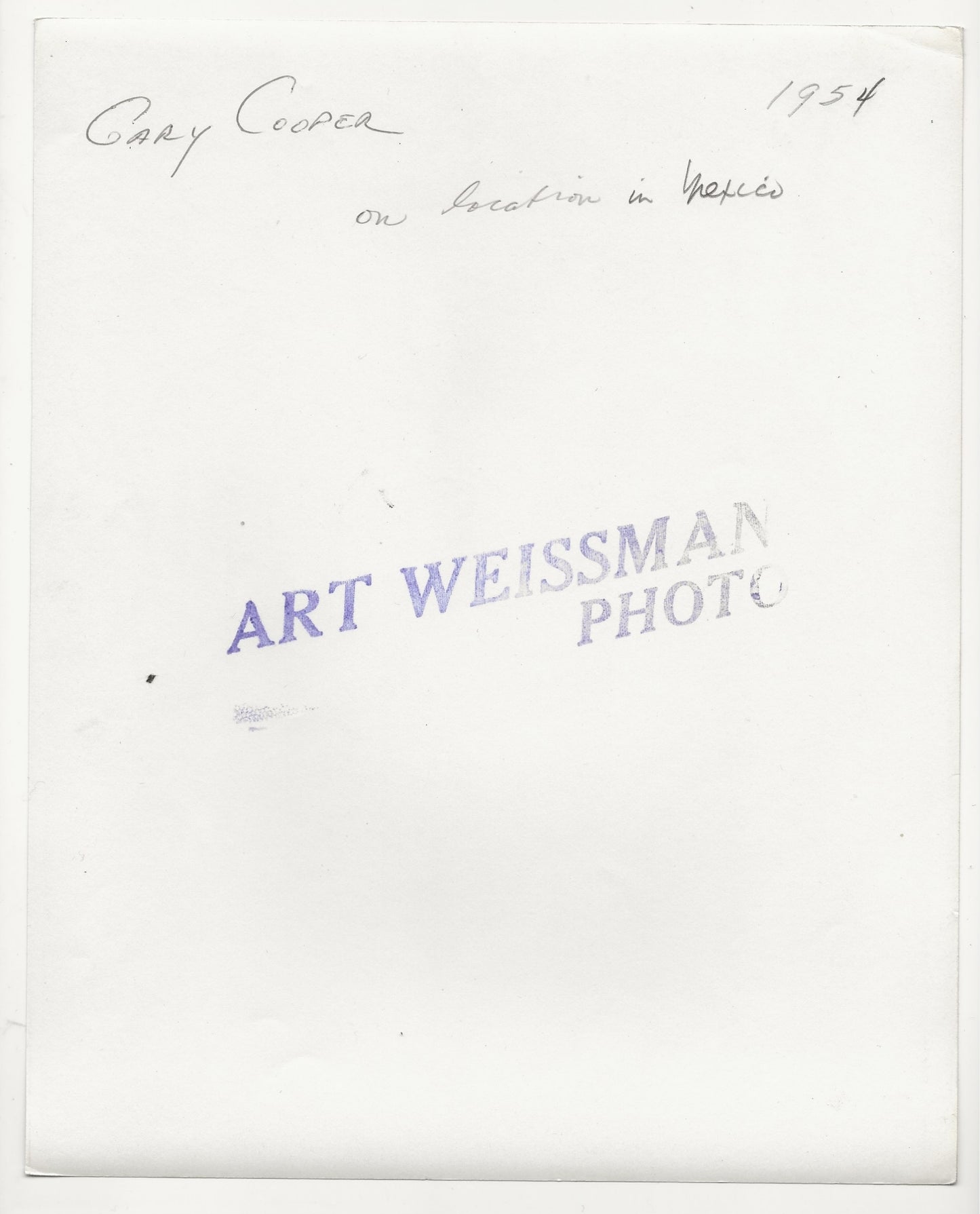 Dust & Desire: Gary Cooper "On Location" – Original 1954 Art Weissman GSP