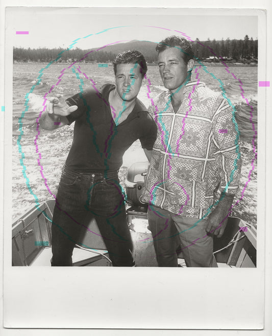 Mounting the Waves: Guy Madison & Wayne Mallory at Big Bear – Original 1955 Weissman GSP