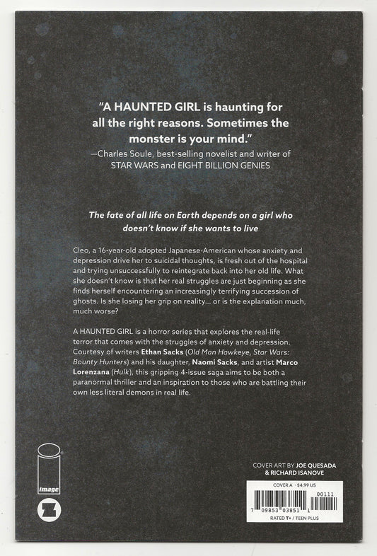A Haunted Girl #1 Cover A Joe Quesada Ethan Sacks Signed COA Image Comics 2023