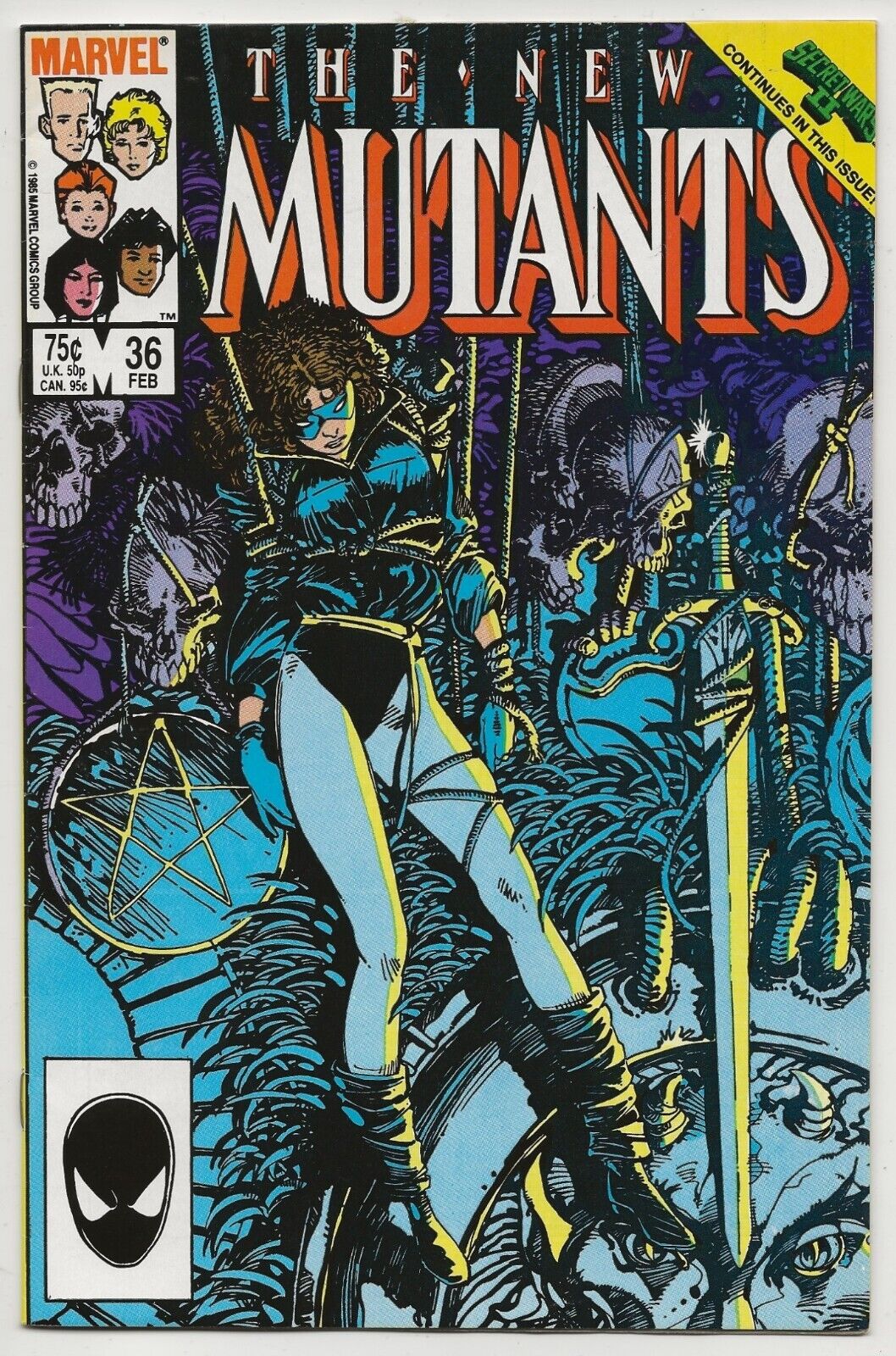 The New Mutants #36 1986 Marvel: Arthur Adams Cover