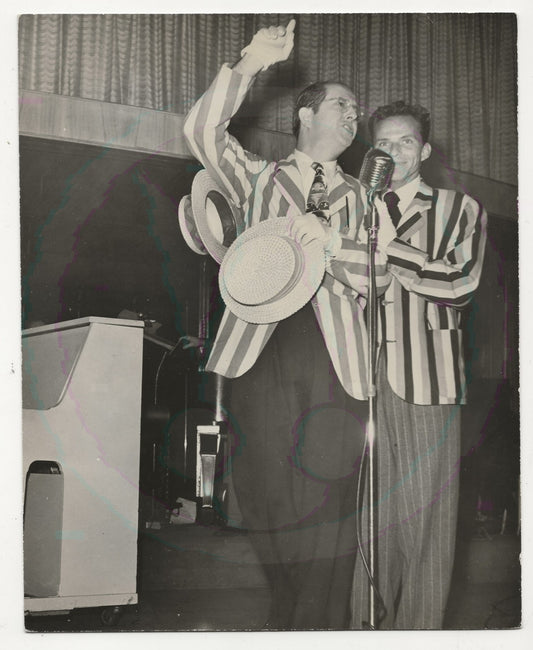 Frank Sinatra & Phil Silvers By Art Weissman; Vintage 8x10 GSP
