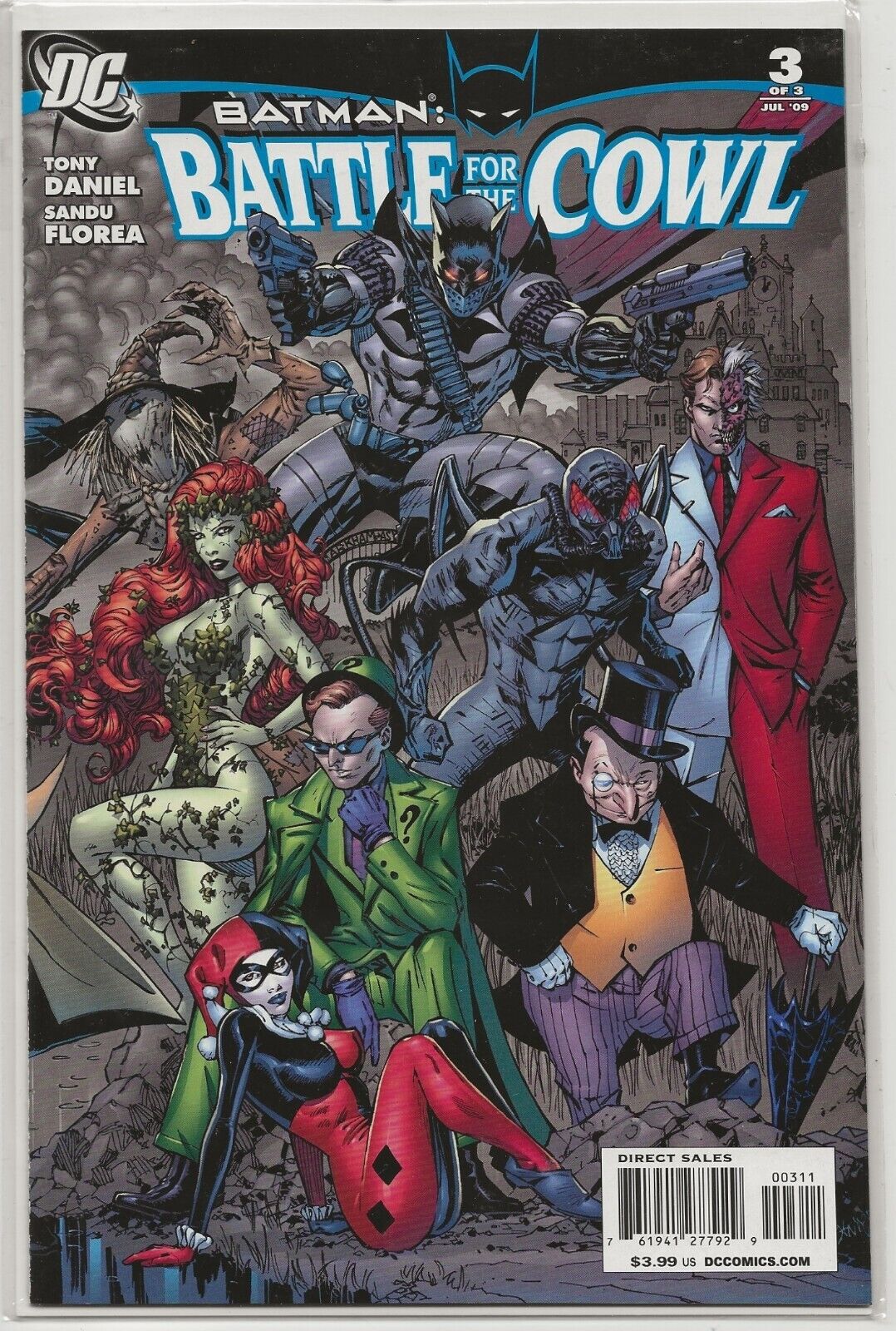 Batman: Battle for the Cowl #3 2009 DC Comics: Dick beats Jason to be Batman &