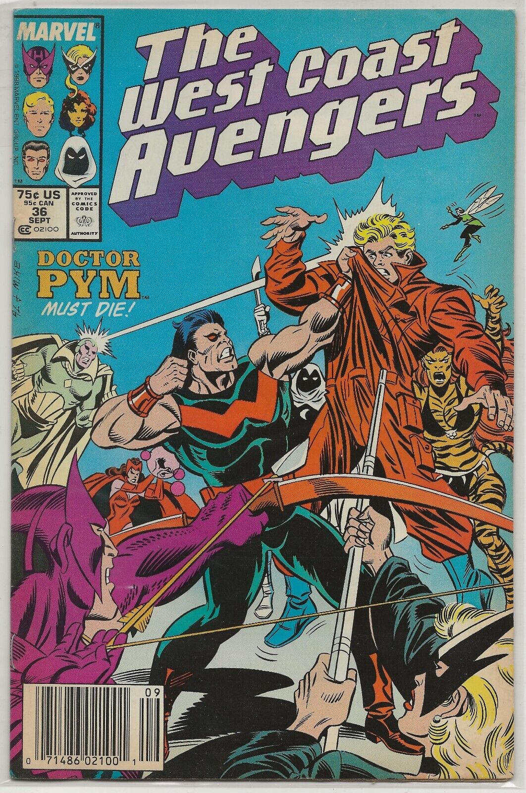 The West Coast Avengers #36 1988 Marvel Comics: Al Milgrom & M Machlan Newsstand