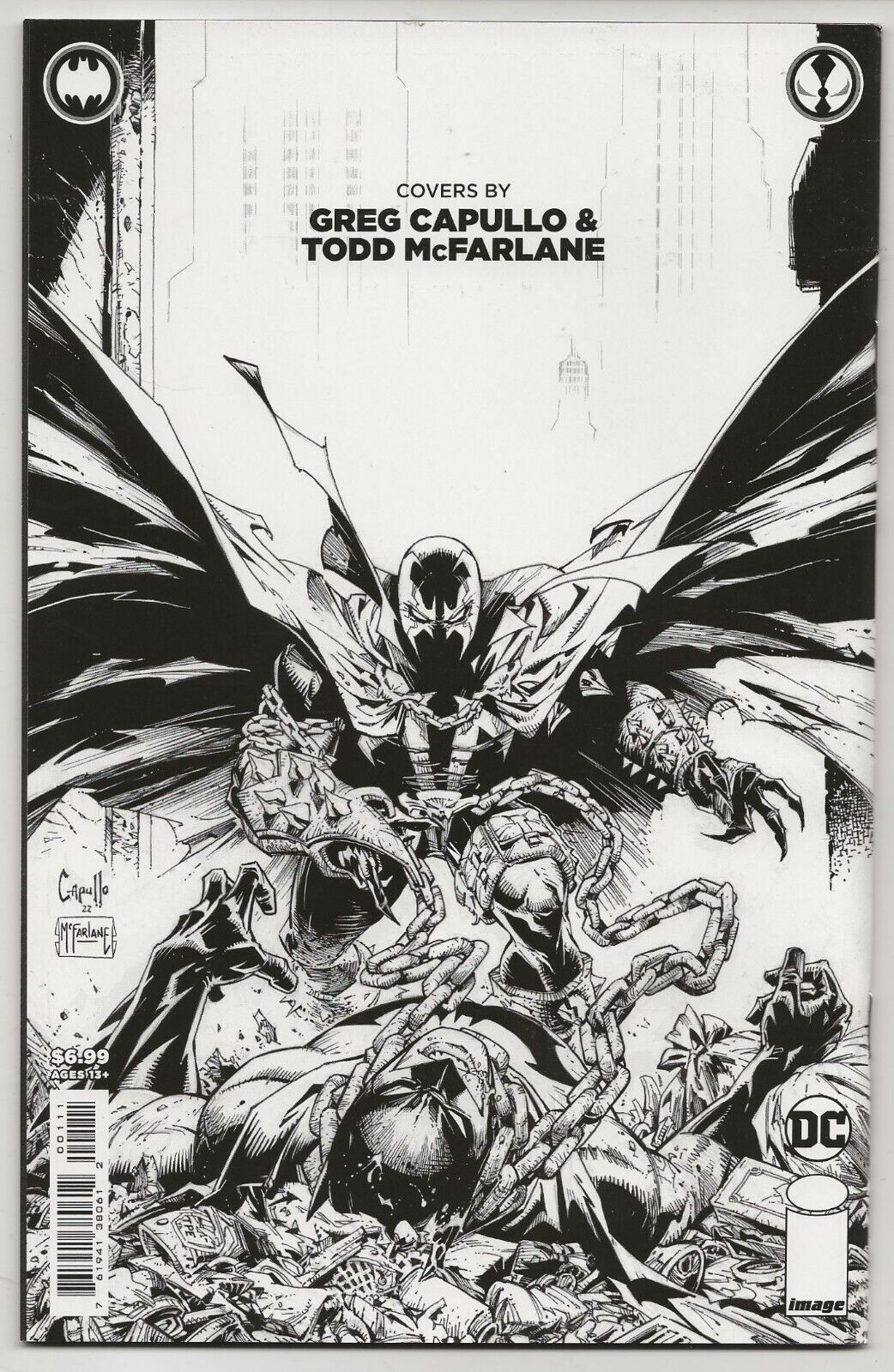Batman/ Spawn #1 DC Comics 2022: Unplugged Greg Capullo Cover
