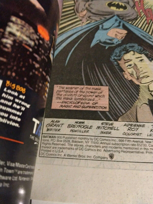 Batman #457 1990 DC Comics: 1st Tim Drake Robin; Error printing with '000' print