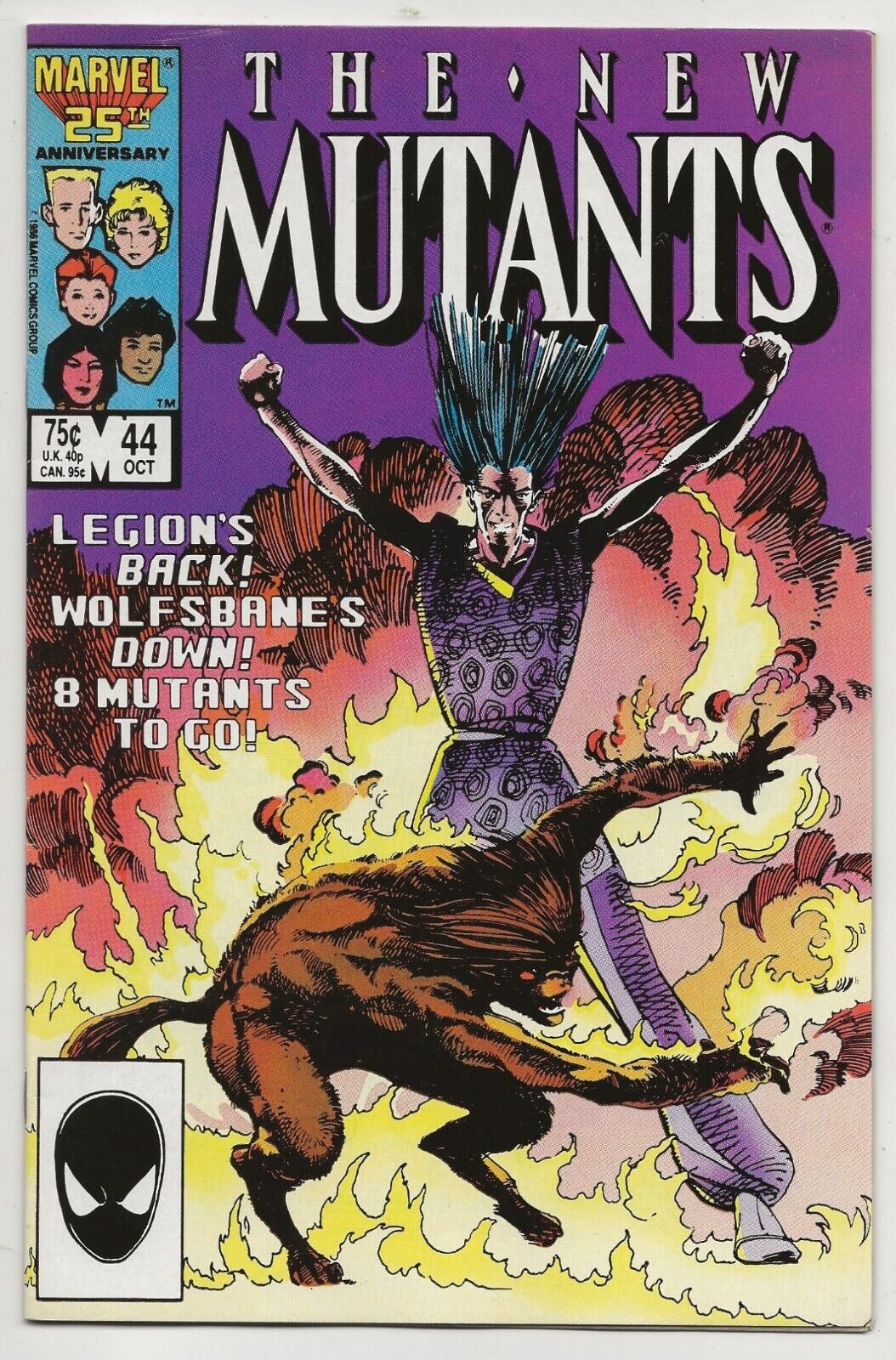 The New Mutants #44 1986 Marvel: Barry Windsor-Smith Cover