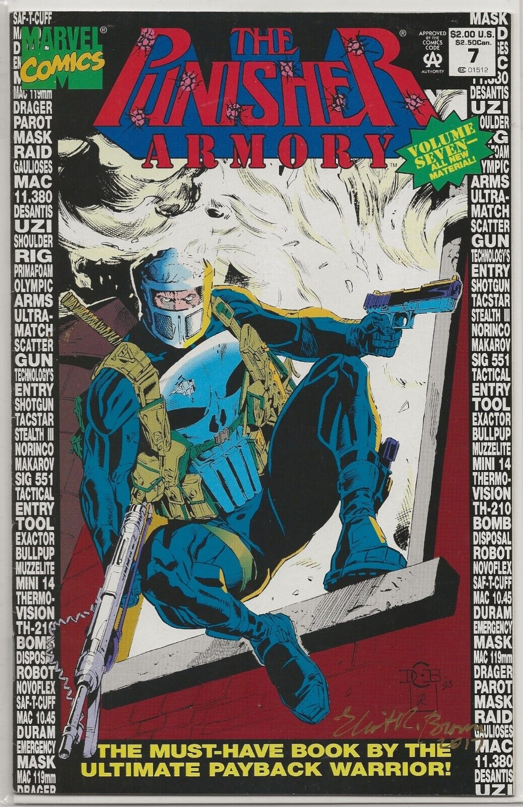The Punisher Armory Issue #7 1993: Signed By Creator Eliot R. Brown