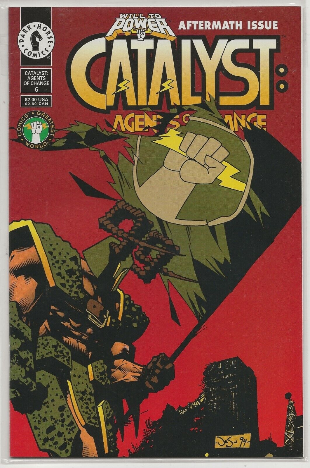 Catalyst: Agents of Change #6 1994 Dark Horse: Jason Pearson Cover