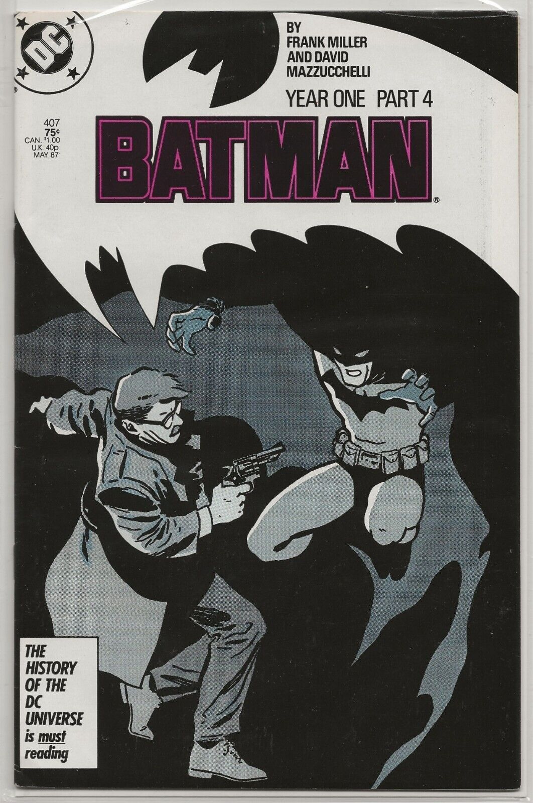 Batman #407 1987 DC Comics: "Year One" part 4; 1st app of James Gordon Jr