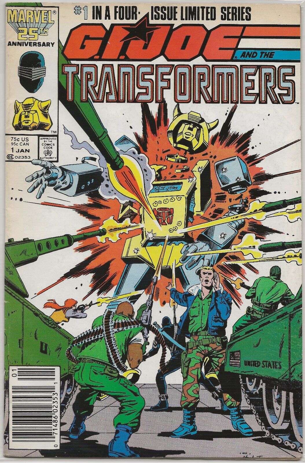 G.I. Joe and the Transformers #1 UPC Newsstand Variant 1987 Marvel Comics Key