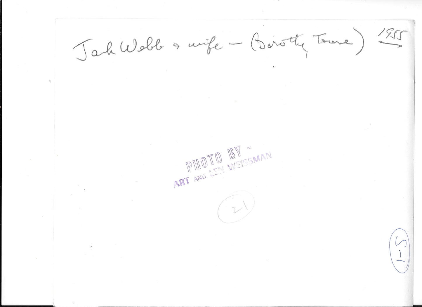 Just the Heat: Jack Webb & Dorothy Towne – Original 1955 Weissman Candid GSP