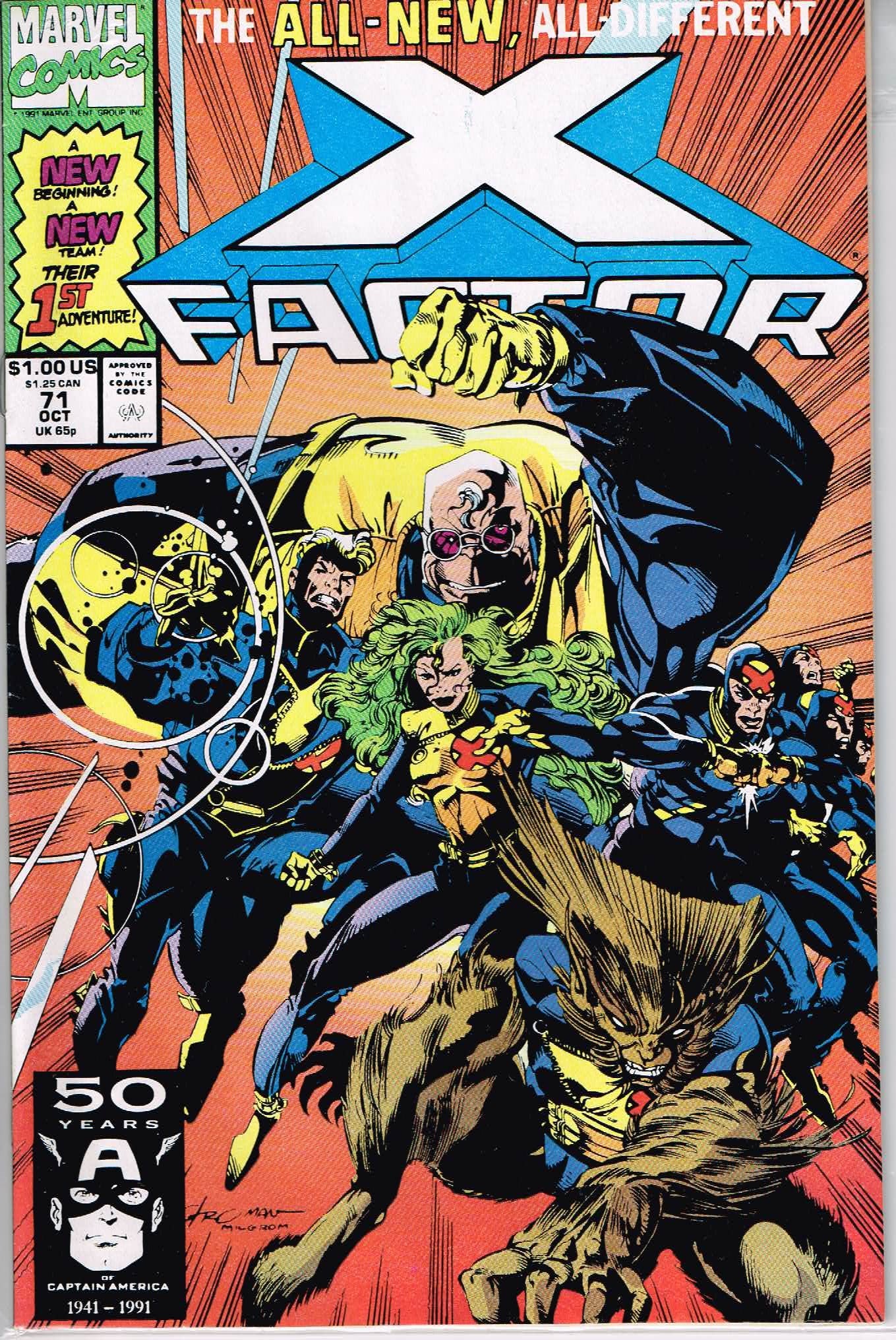 X- Factor, Vol 1 , No. 71, Marvel Comics, October 1991