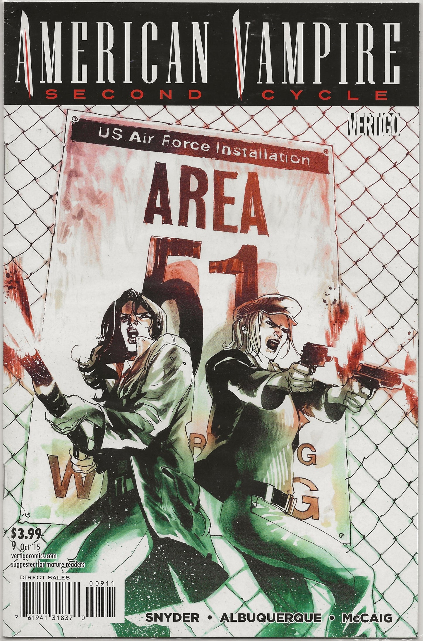 American Vampire: Second Cycle, Vol 1, No. 9, Vertigo Comics, August 2015