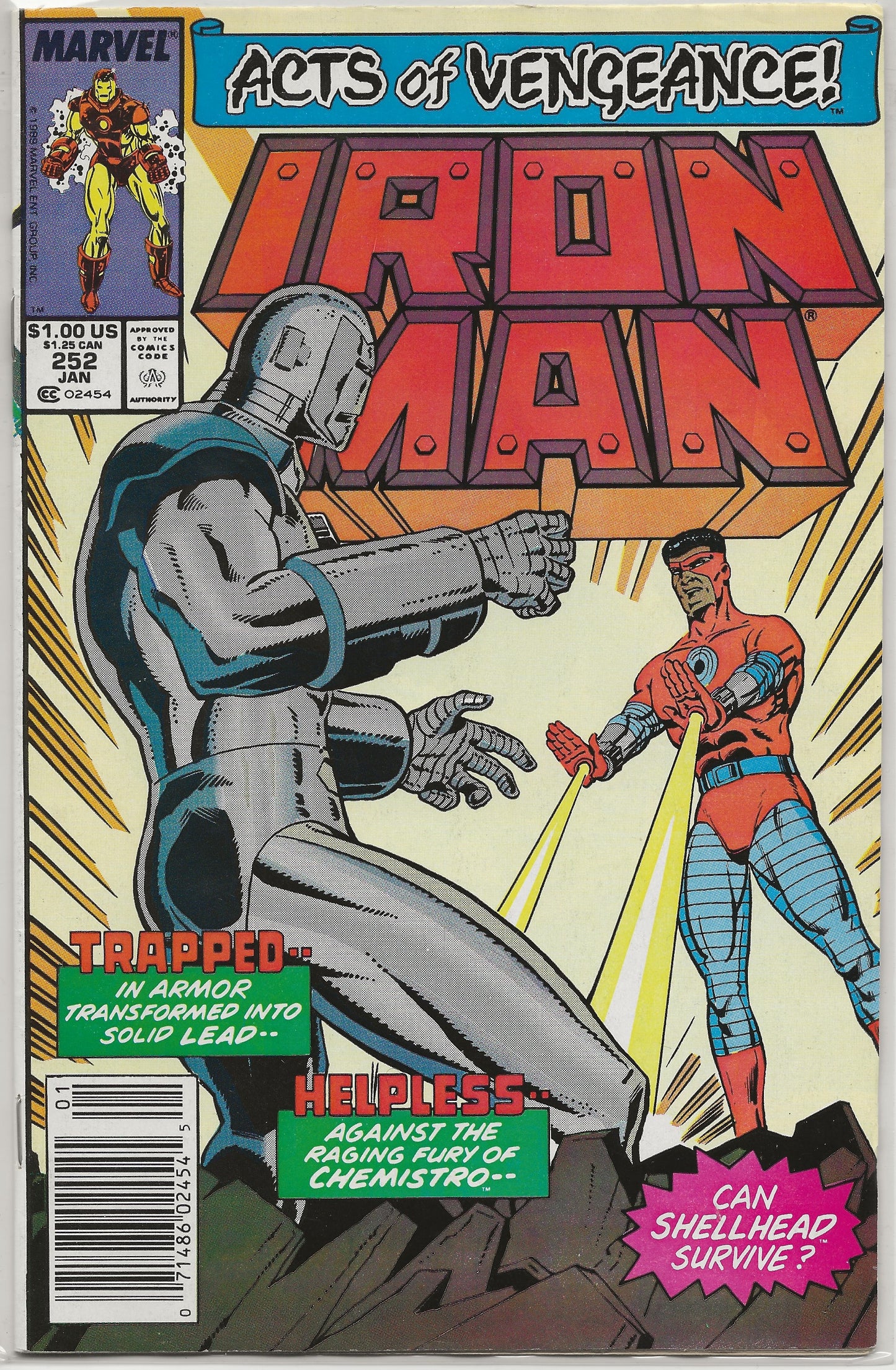 Iron Man, Vol 1, No. 252, Marvel Comics, January 1990