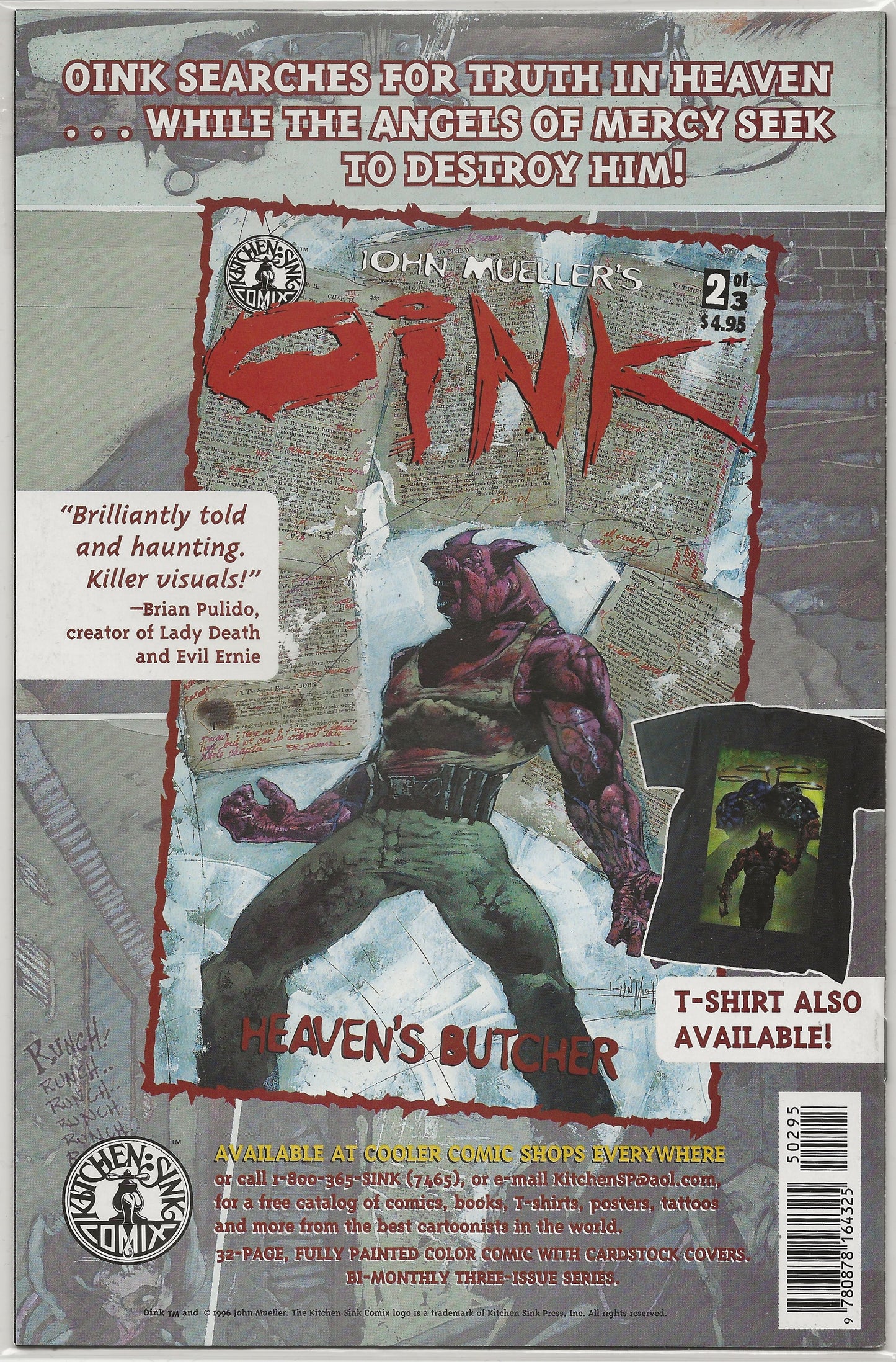 Crow: Dead Time, Vol. 1 No. 2, Kitchen Sink Comix, February 1996