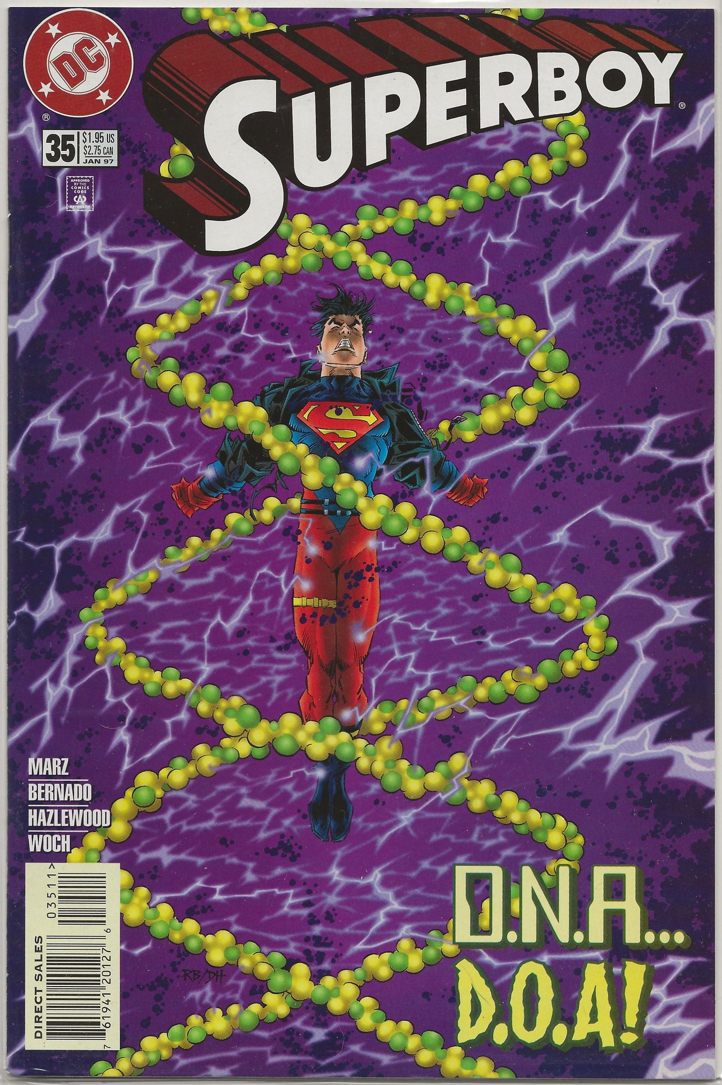 Superboy, Vol. 4 No. 35, DC Comics, January 1997
