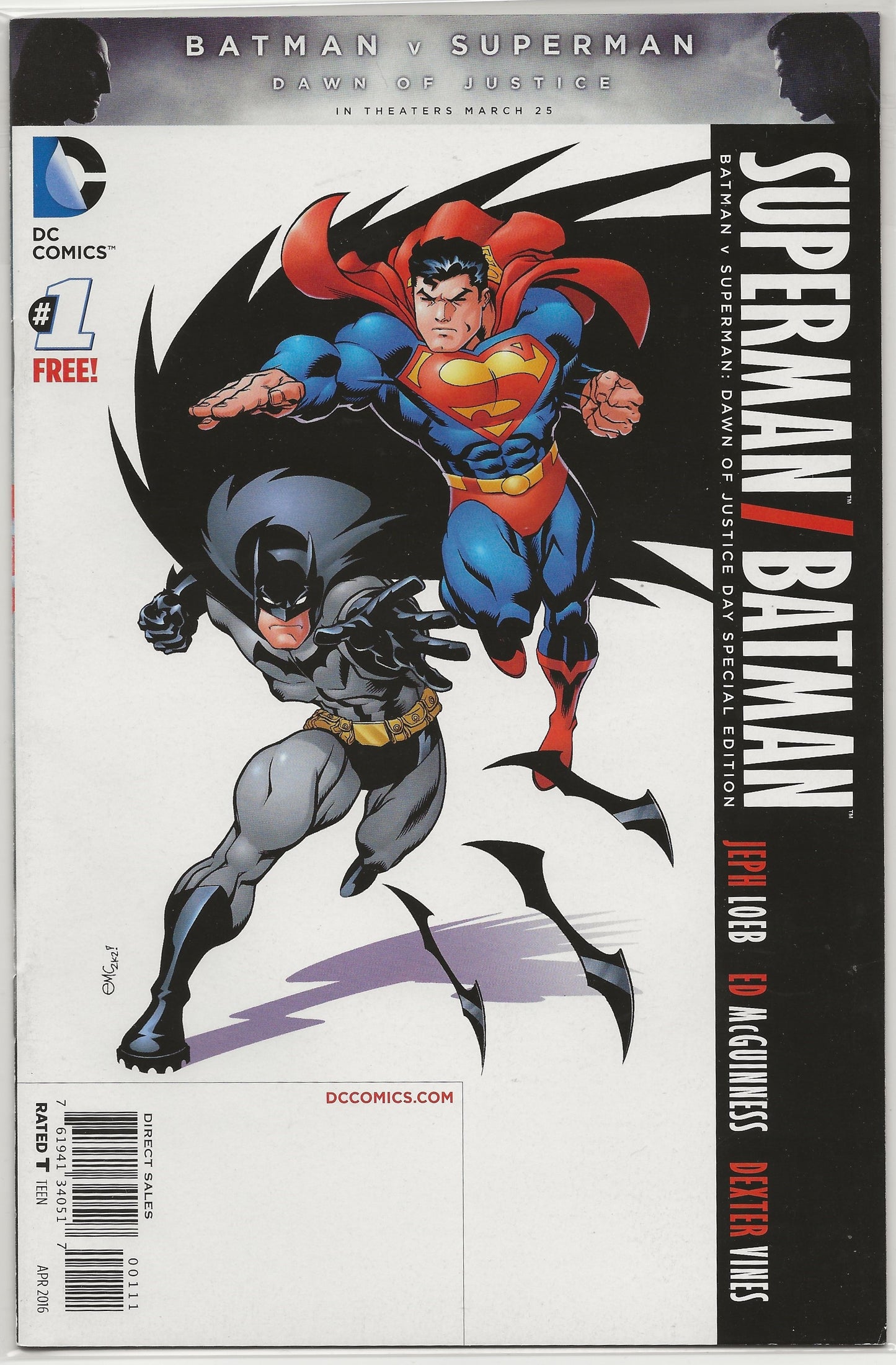 Superman/Batman: Batman v. Superman Dawn of Justice Special Edition Vol. 1 No. 1, DC Comics, 2016