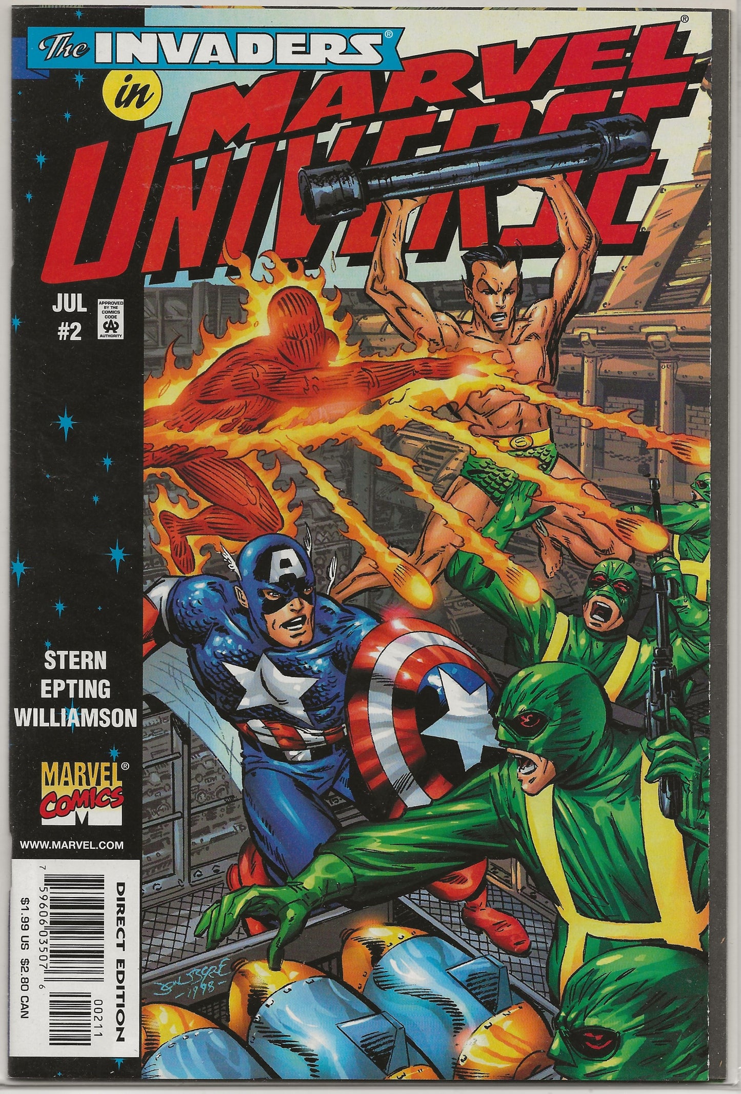 The Invaders in Marvel Universe Vol. 1 No. 2, Marvel Comics, July 1998