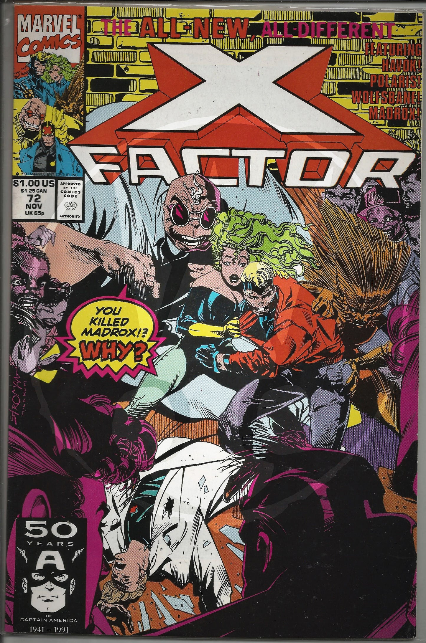 X- Factor, Vol 1 , No. 72, Marvel Comics, November 1991