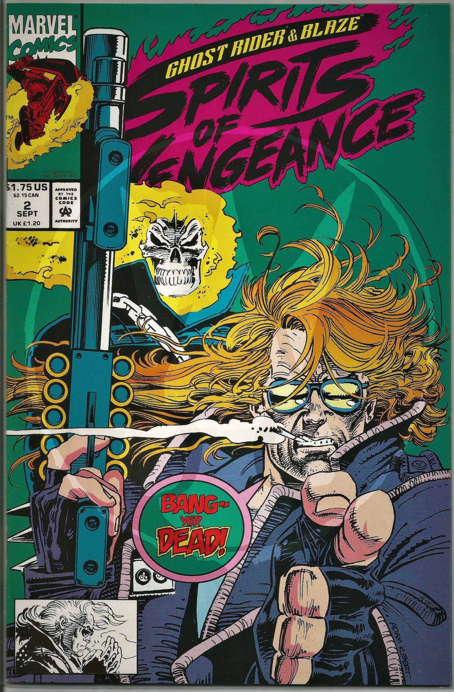 Ghost Rider/Blaze: Spirits of Vengeance, Vol 1, No. 2, Marvel Comics, September 1992