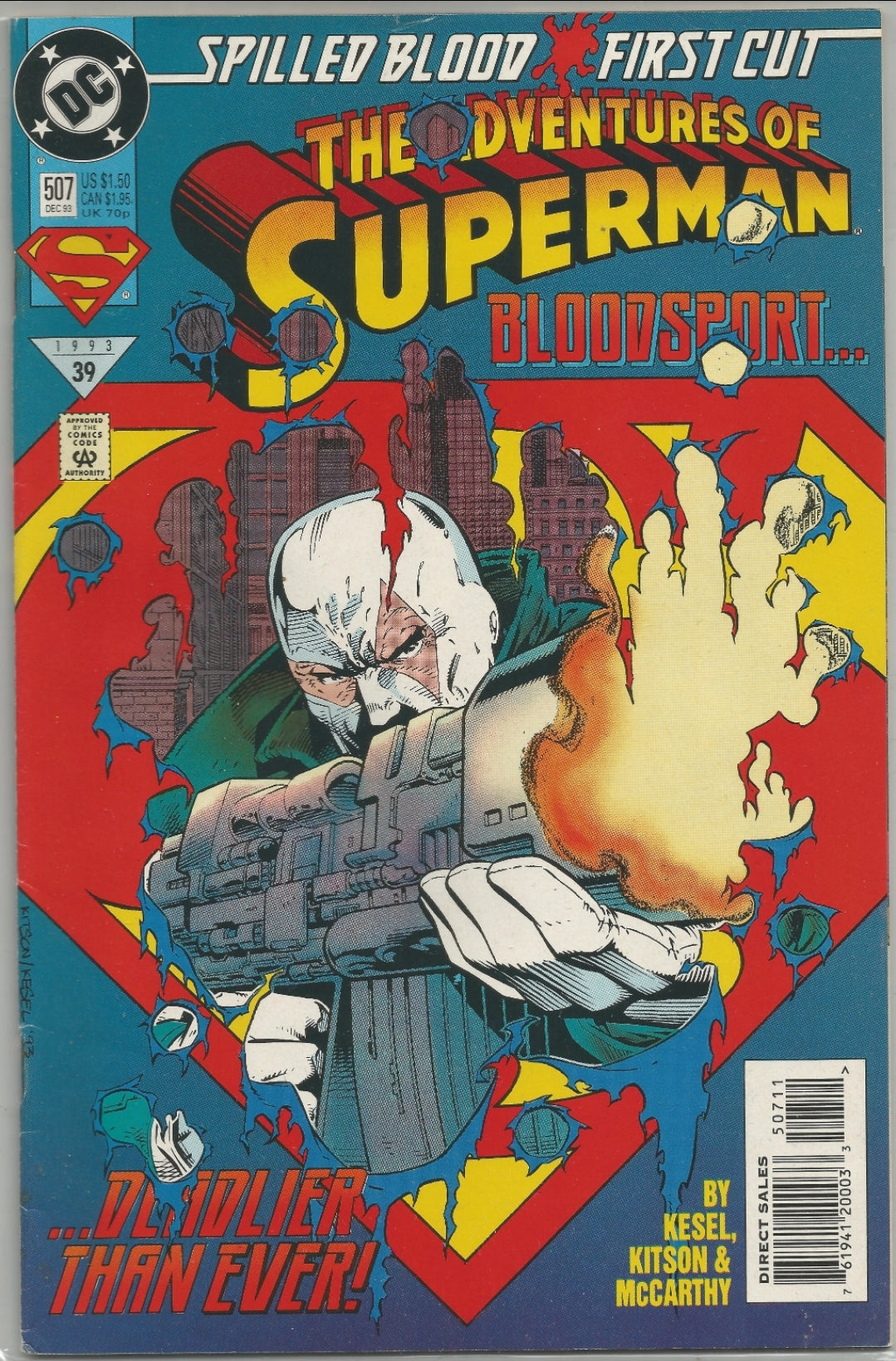 Adventures of Superman, Vol 1, No. 507, DC Comics, December 1993