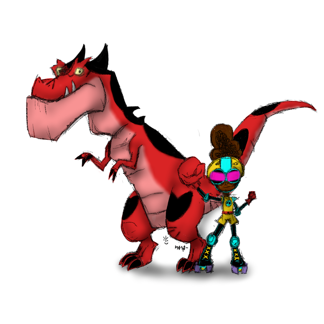 Moon Girl and Devil Dinosaur Fan Art