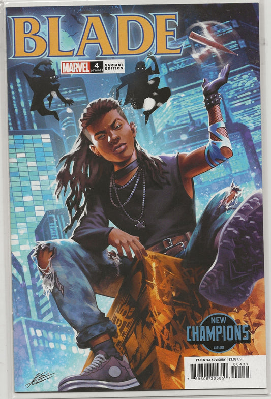 Blade #4 2023 Marvel: Mateus Manhanini New Champions Variant Cover