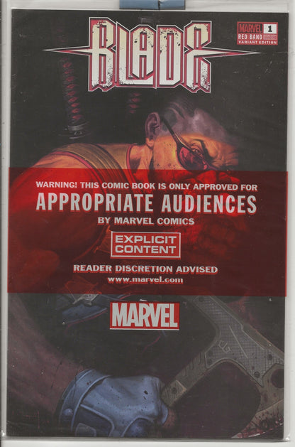 Blade #1 - Elena Casagrande Red Band Polybagged Variant - Marvel Comics