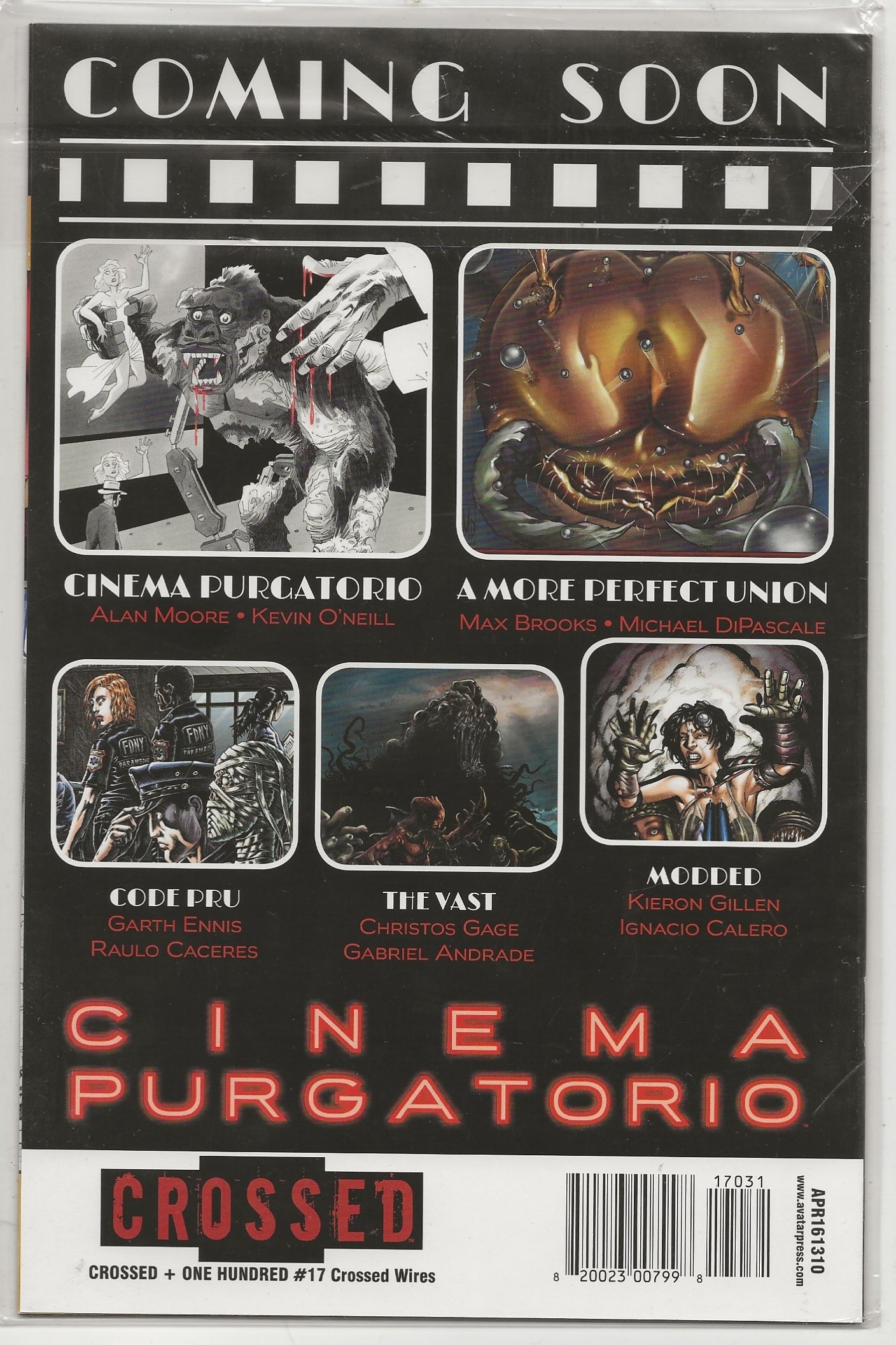Crossed + One Hundred #17 | Crossed Wires Variant | Boss Salt Cover | Avatar Press 2016