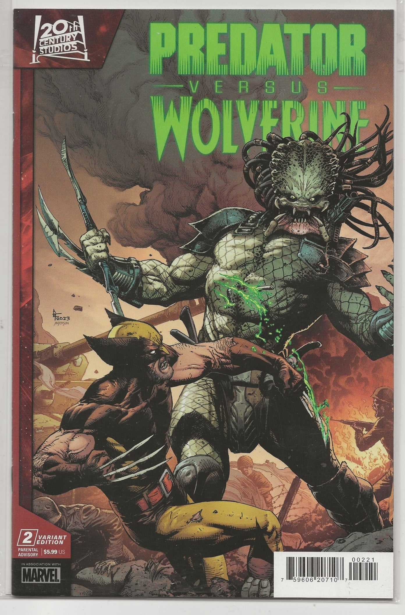 Predator vs. Wolverine #2 (of 4) Marvel: Gary Frank Variant Cover