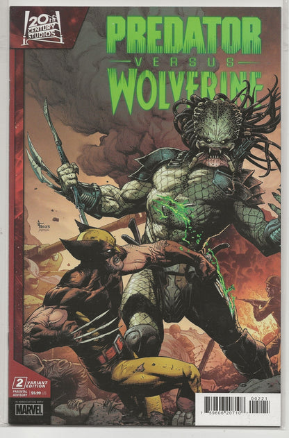 Predator vs. Wolverine #2 (of 4) Marvel: Gary Frank Variant Cover