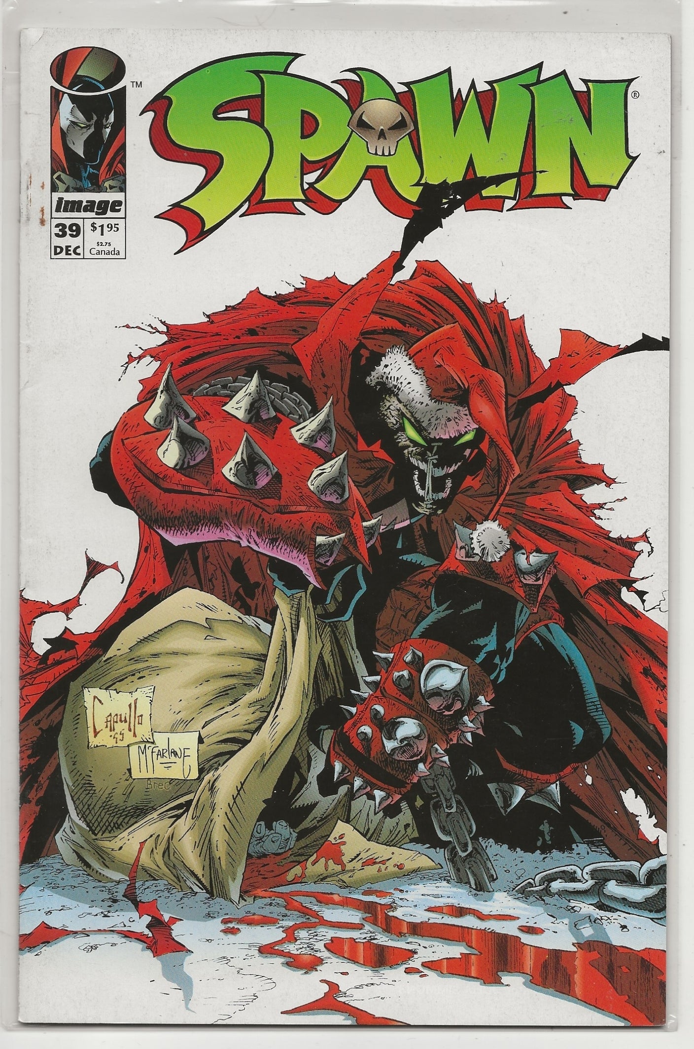 Spawn #39 1995 Image Comics: Todd McFarlane & Greg Capullo Cover