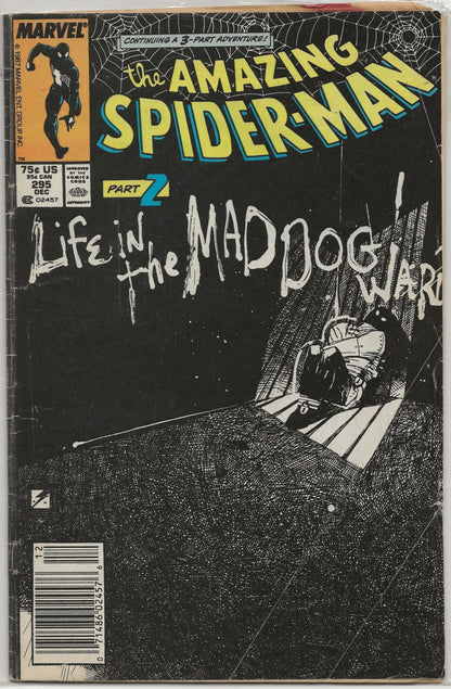 Amazing Spider-Man #295 1987 Marvel: Bill Sienkiewicz Newsstand Cover