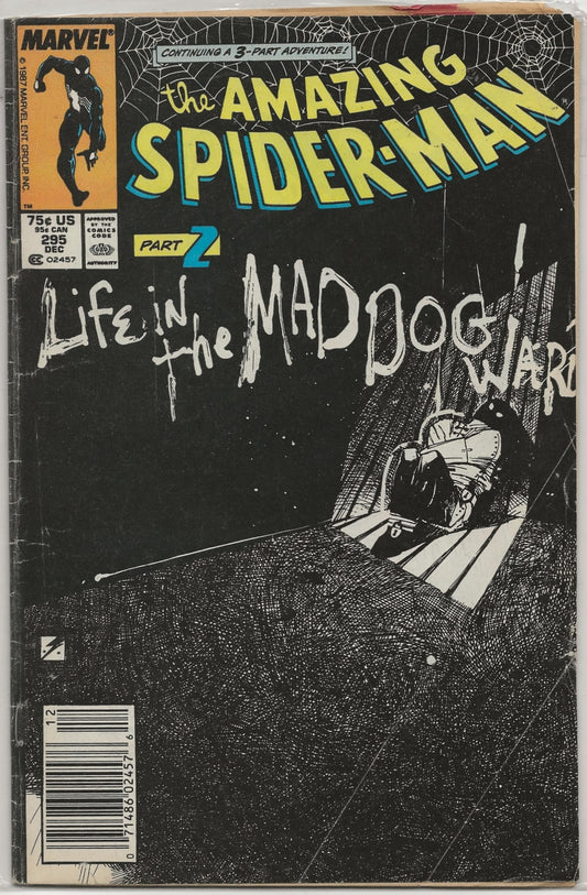 Amazing Spider-Man #295 1987 Marvel: Bill Sienkiewicz Newsstand Cover