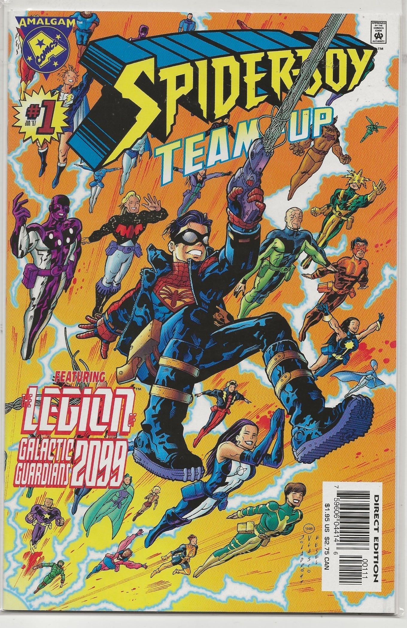 Spider-Boy Team-Up #1 1997 Amalgam: 1st app Spider-Boy 2099; Karl Kesel, Jose Ladronn & Juan Vlasco Cover