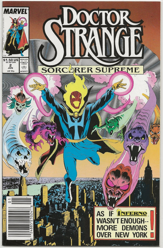 Doctor Strange, Sorcerer Supreme #2 Cover By Kevin Nowlan - Marvel Comics