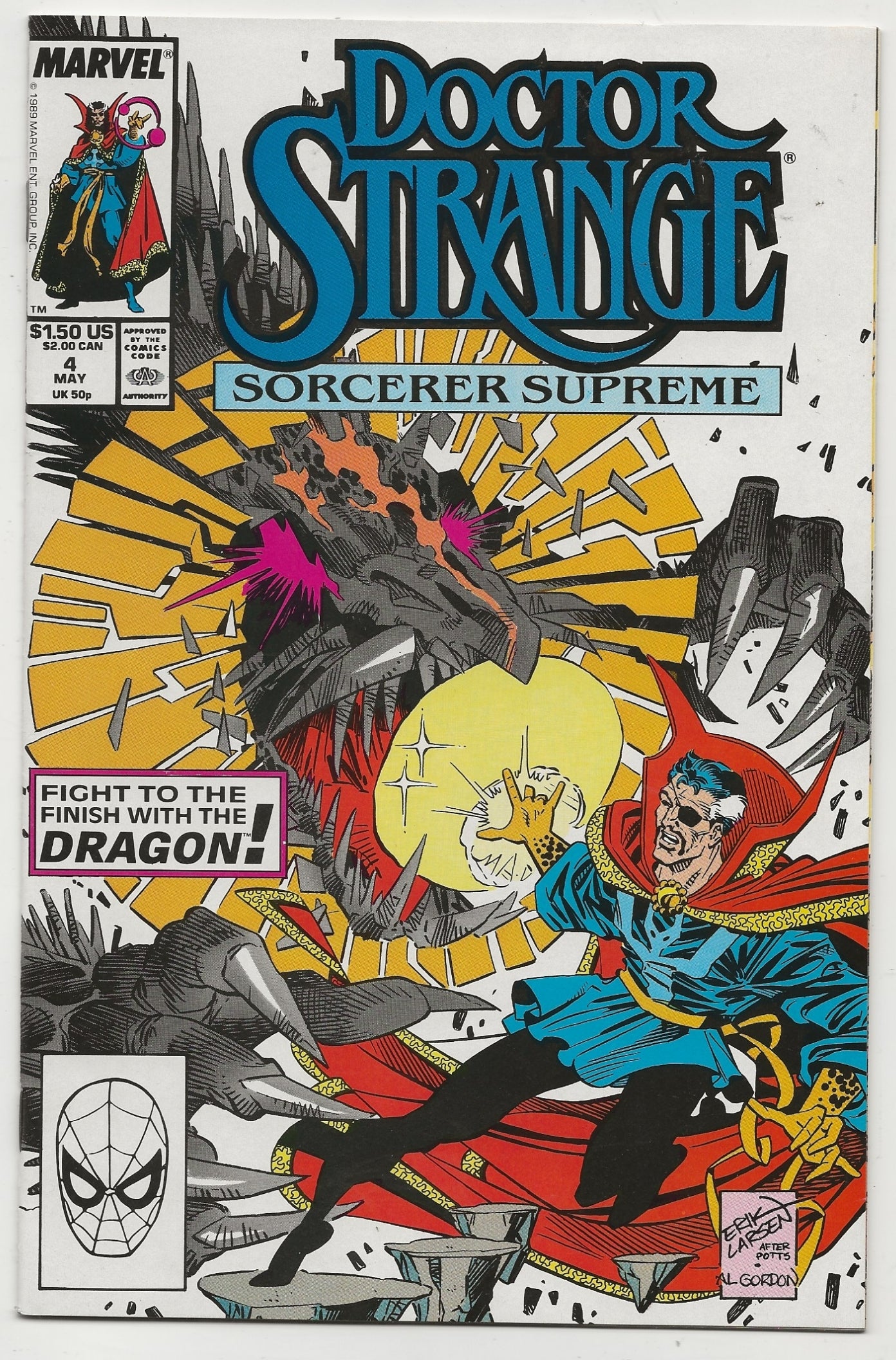 Doctor Strange, Sorcerer Supreme #4 Cover By Erik Larsen - Marvel Comics