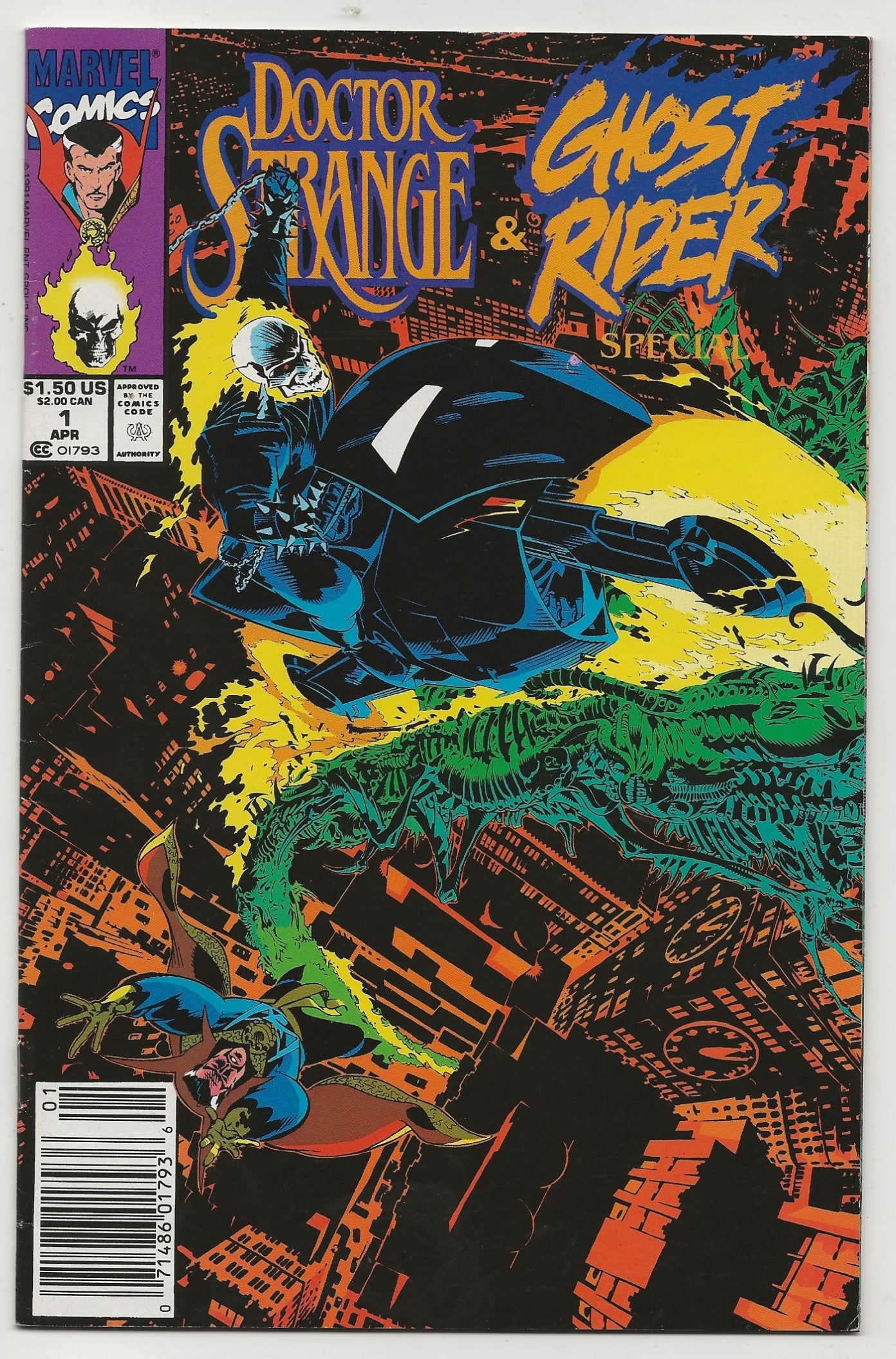 Doctor Strange & Ghost Rider Special #1 Cover By Javier Saltares & Mark Texeira - Marvel Comics