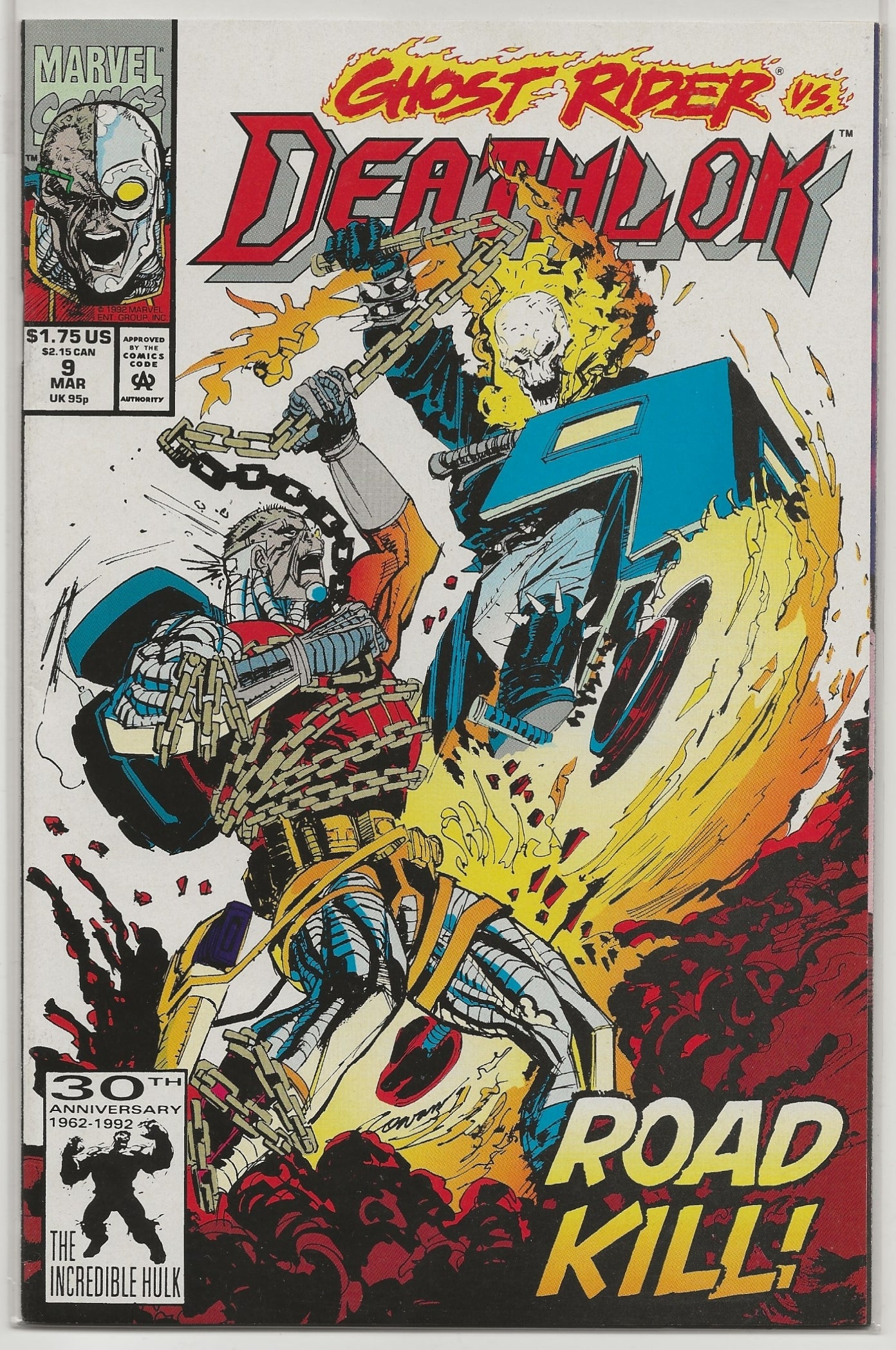 Deathlok #9 Cover By Denys Cowan - Marvel Comics