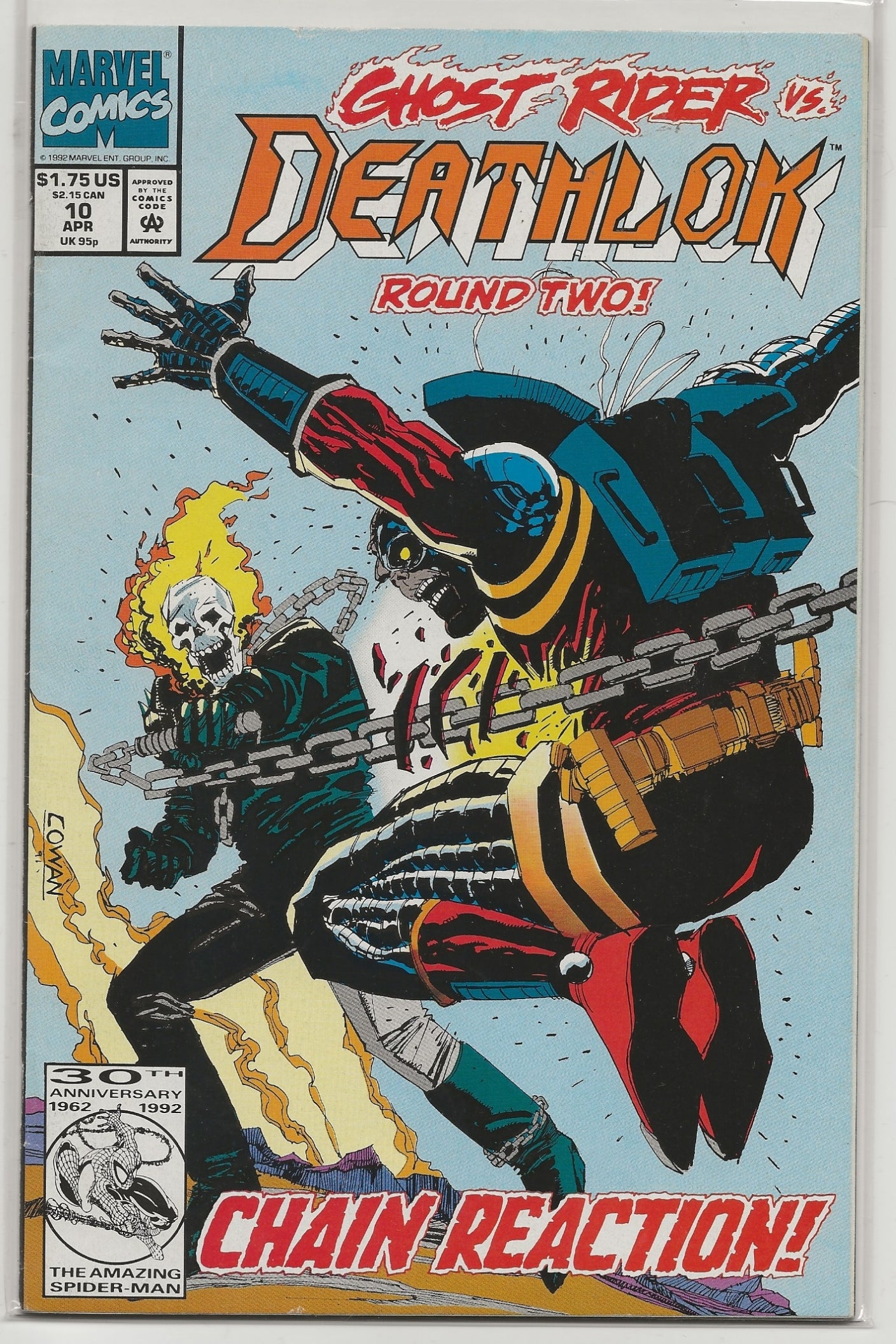 Deathlok #10 Cover By Denys Cowan - Marvel Comics