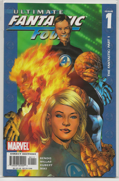 Ultimate Fantastic Four #1 | Adam Kubert Cover | Bendis & Millar | Marvel 2004 1st Print