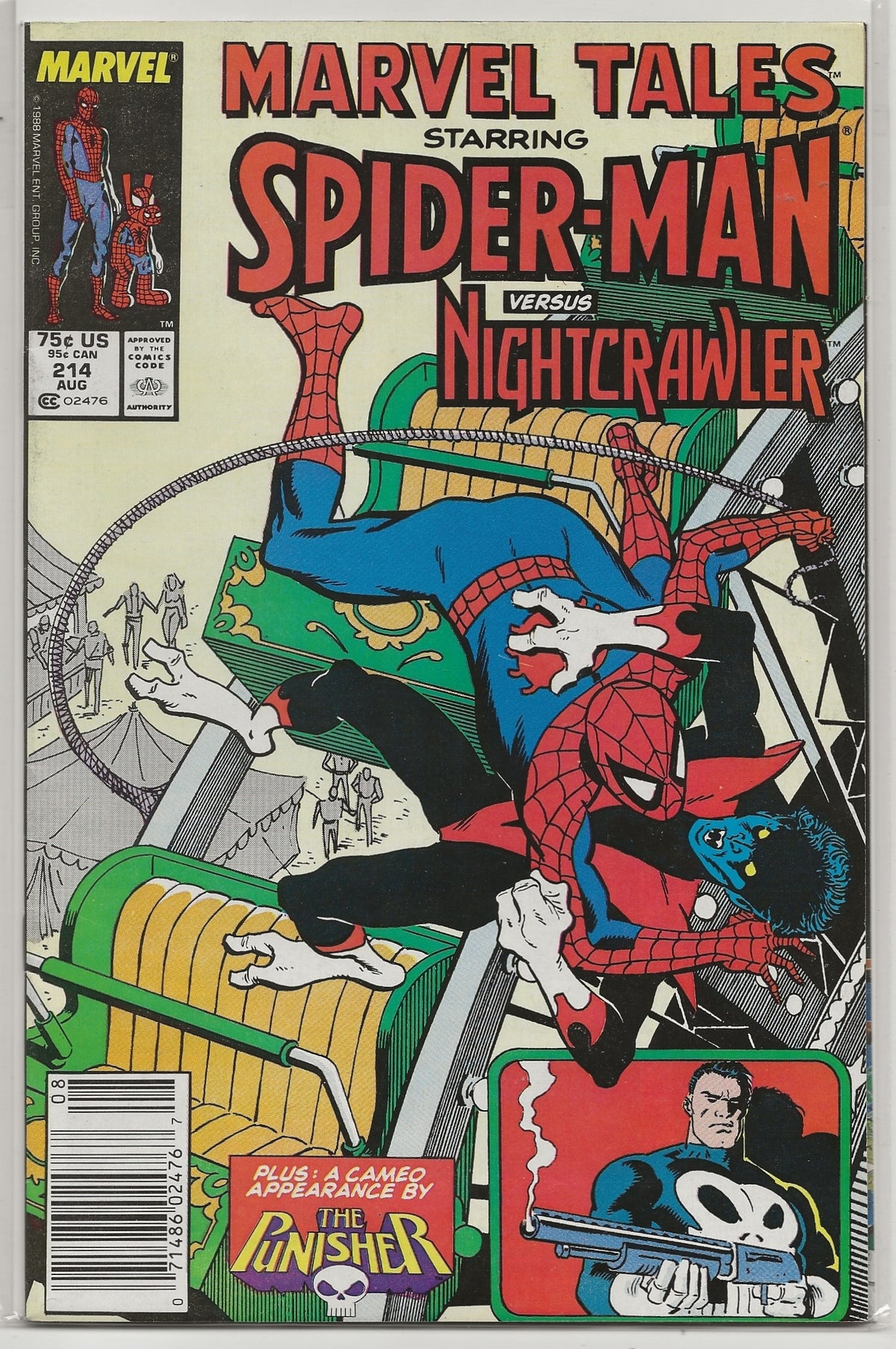 Marvel Tales #214 | Spider-Man Vs. Nightcrawler | Punisher Cameo | Gil Kane Cover | Marvel Comics