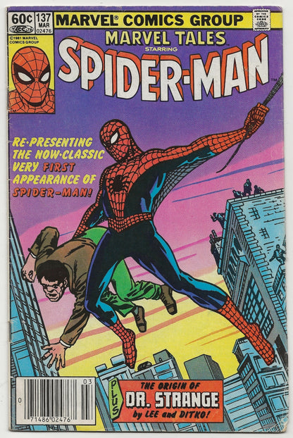 Marvel Tales #137 | First Appearance Of Spider-Man Reprint | Origin Of Dr. Strange | Jack Kirby Cover | Marvel Comics