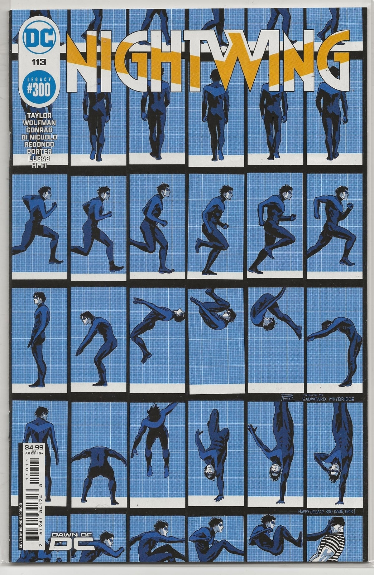 Nightwing #113 (Legacy #300) | Bruno Redondo Eadweard Muybridge Homage Cover | DC Comics 2024 1st Print