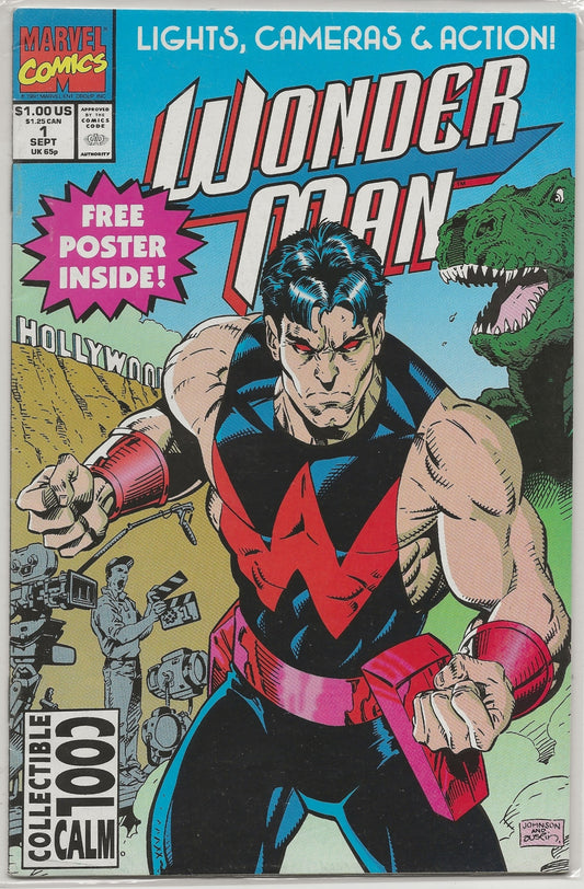 Wonder Man #1 | Jeff Johnson Cover | 1st Solo Ongoing Series | Marvel 1991 1st Print