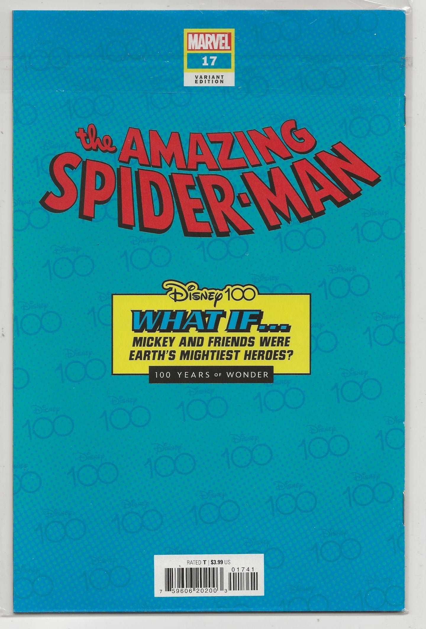 Amazing Spider-Man #17 - Lorenzo Pastrovicchio Disney 100 Avengers Variant - Marvel Comics