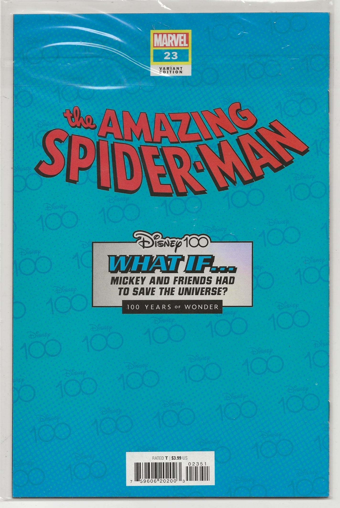 Amazing Spider-Man #23 - Lorenzo Pastrovicchio Disney 100 Infinity Gauntlet Variant - Marvel Comics