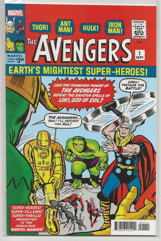 Avengers #1 Facsimile Edition - Jack Kirby Cover - Marvel Comics